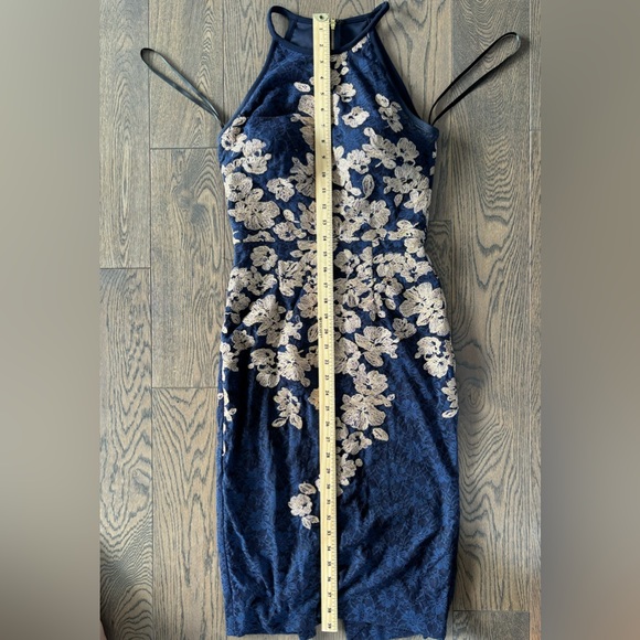 Made in USA blue and gold dress - Picture 4 of 5